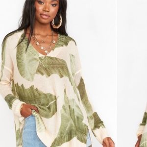 Show Me Your MuMu Cliffside Sweater in Queens Palm Knit • Rare! 🌿
